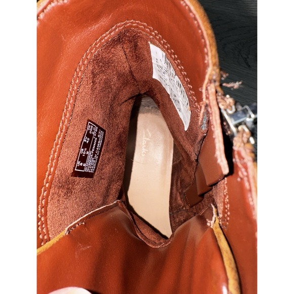 Women’s Brown Leather Lace-Up Buckle Boots - Picture 11 of 11